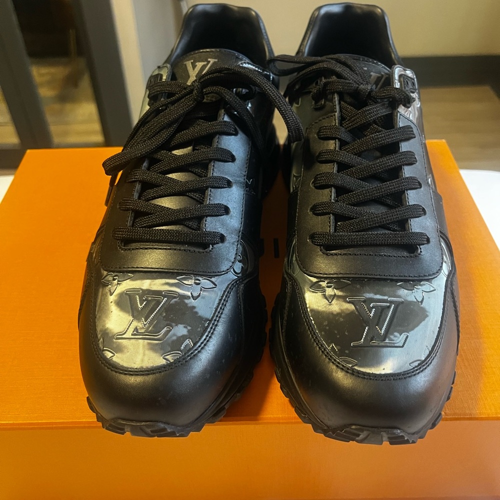 Louis Vuitton Men's Black Monogram Sneakers Runaway Sneakers
